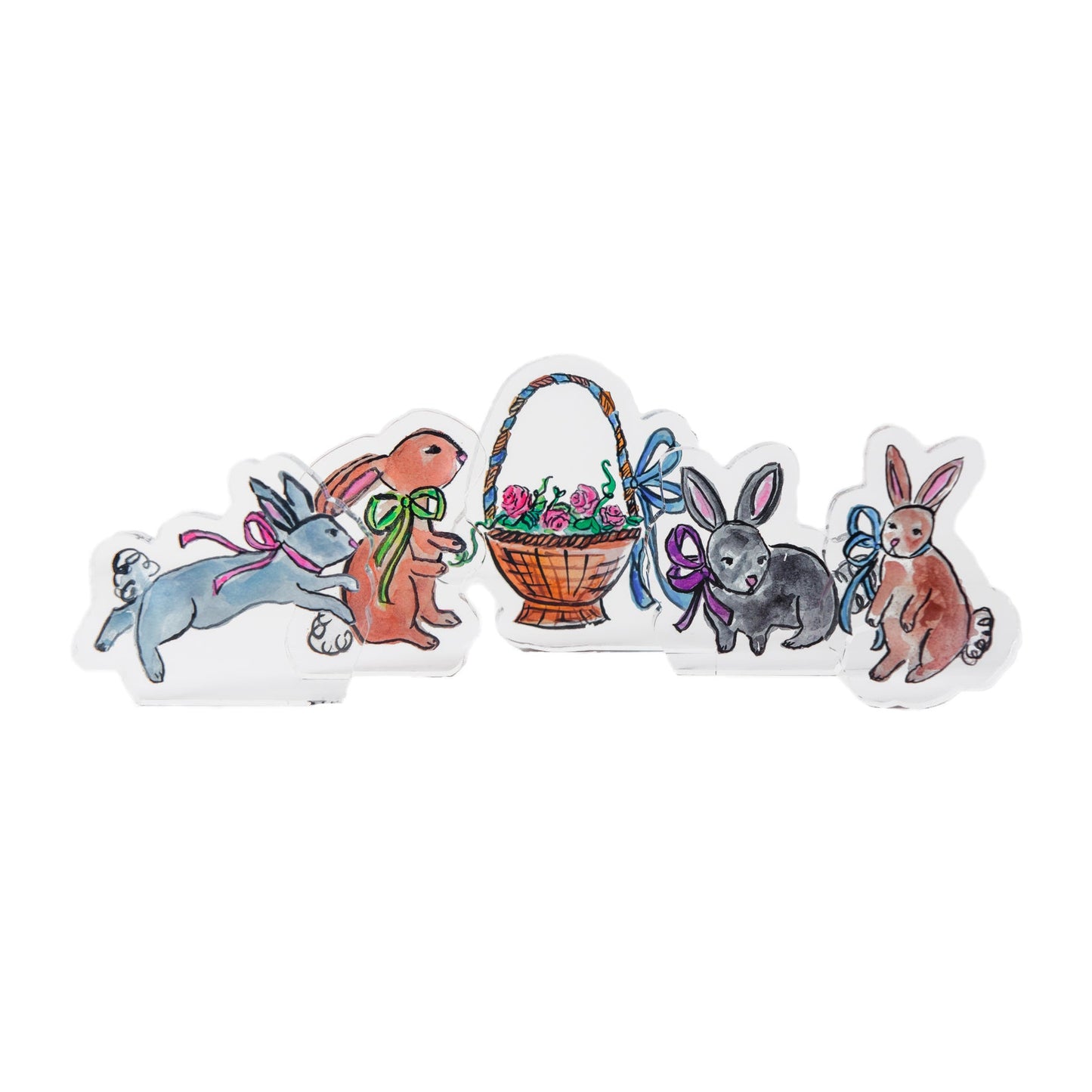 Bunnies and Basket | Acrylic Set