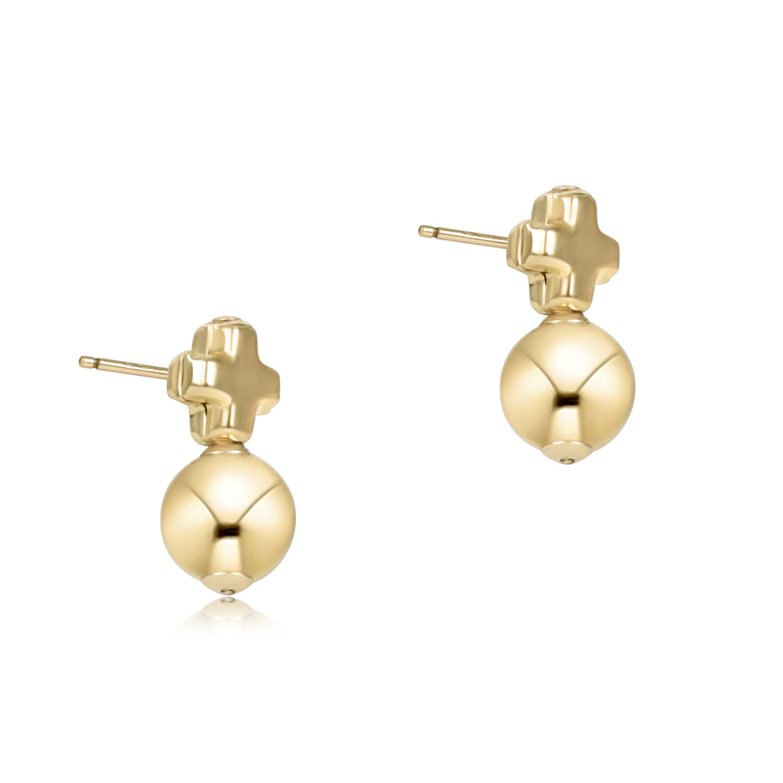 Signature Cross Small Gold Stud | Classic Gold