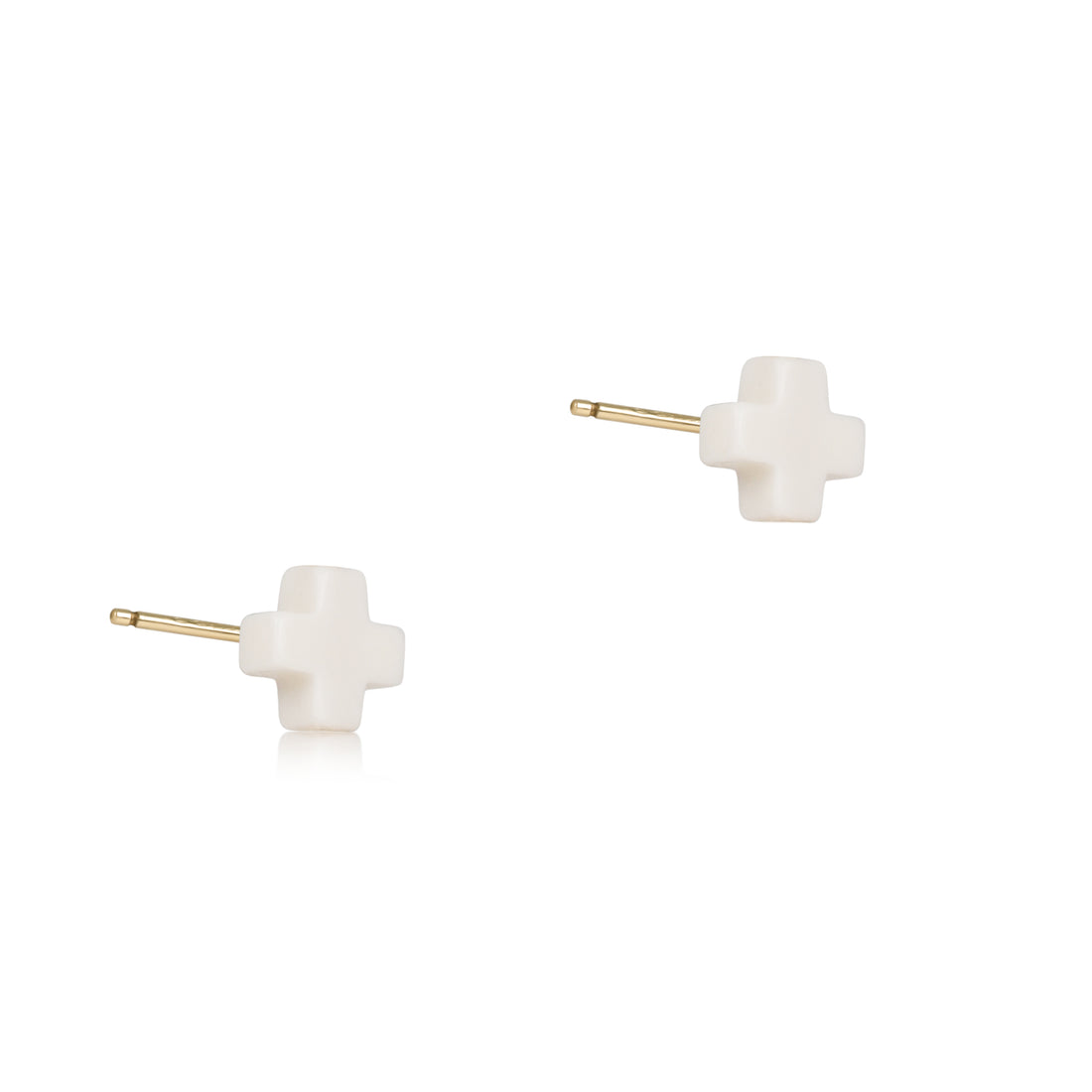 Signature Cross Small Stud | Off-White