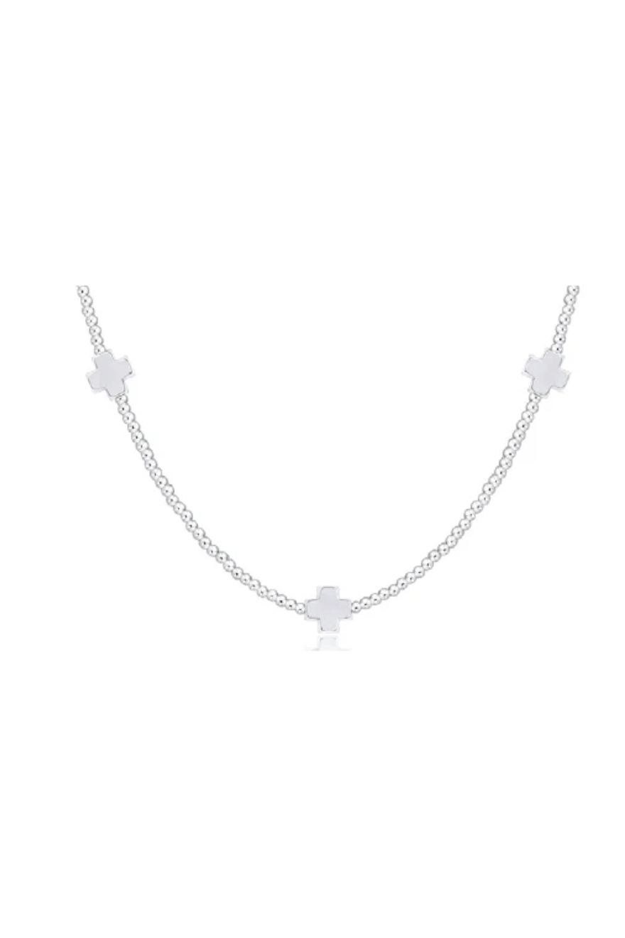 15" Choker | Signature Cross Sterling 2mm | Sterling