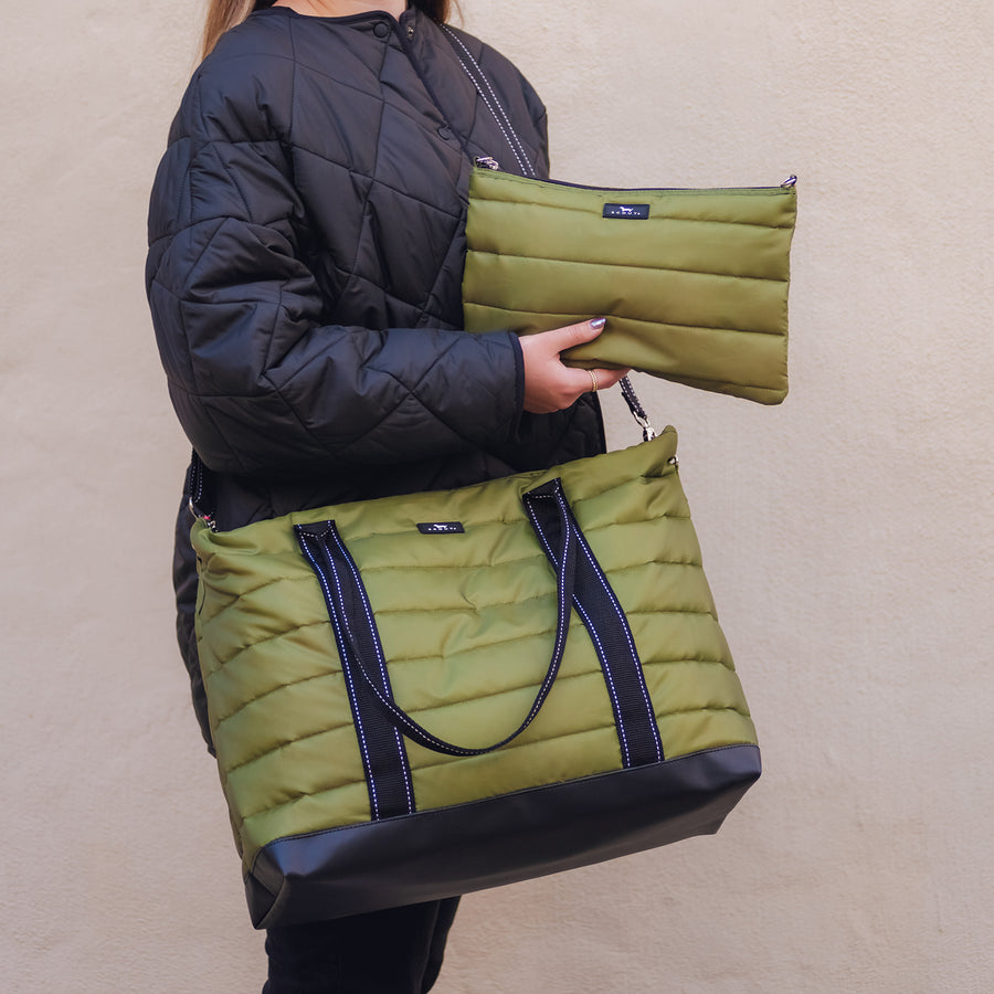 Triple Advisor | 3-in-1 Travel Bag | Green Puffer