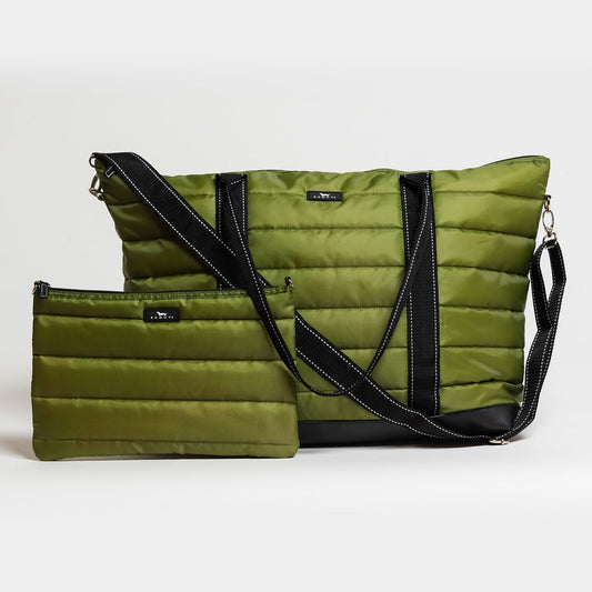 Triple Advisor | 3-in-1 Travel Bag | Green Puffer
