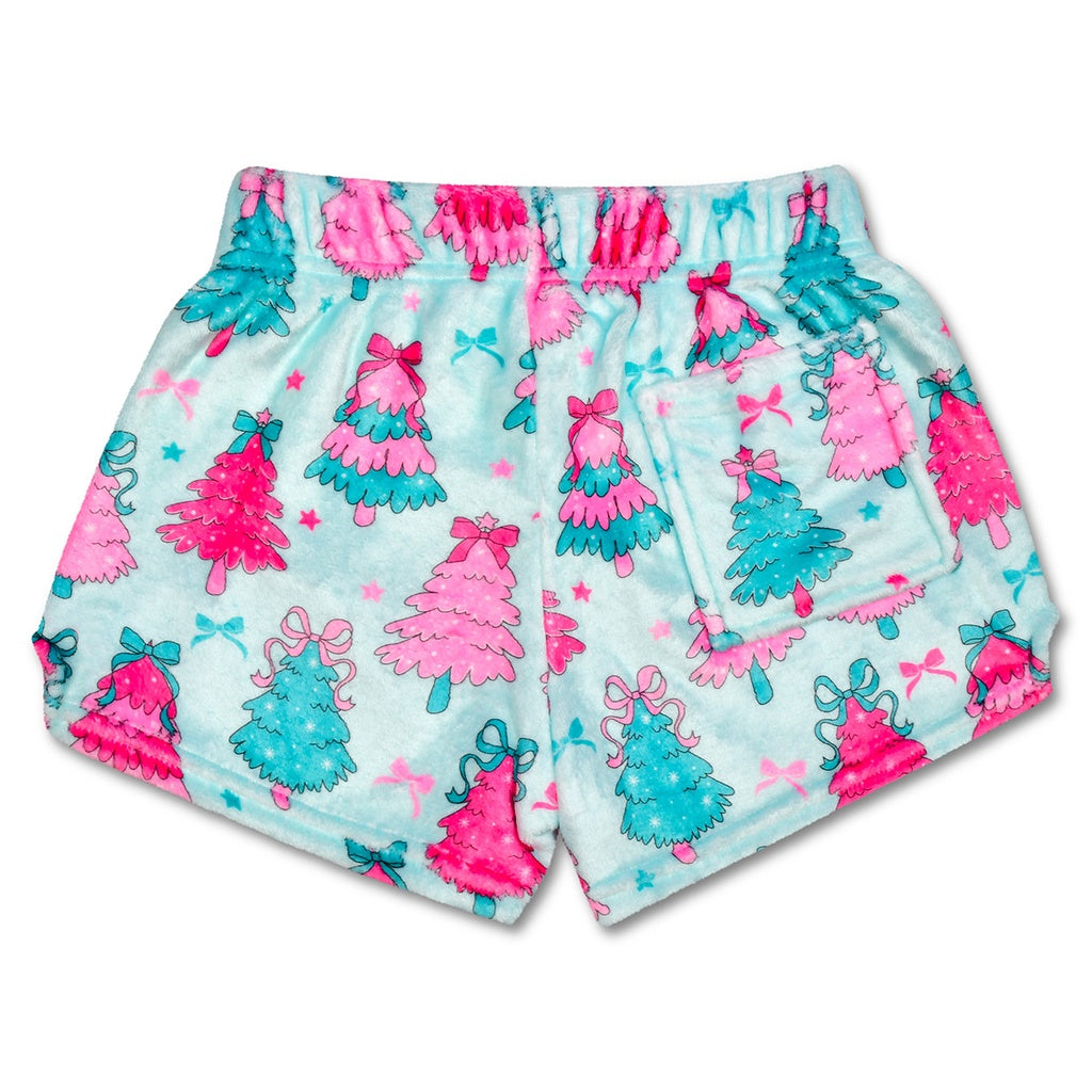 Fancy Trees Plush Shorts (Medium -10-12)