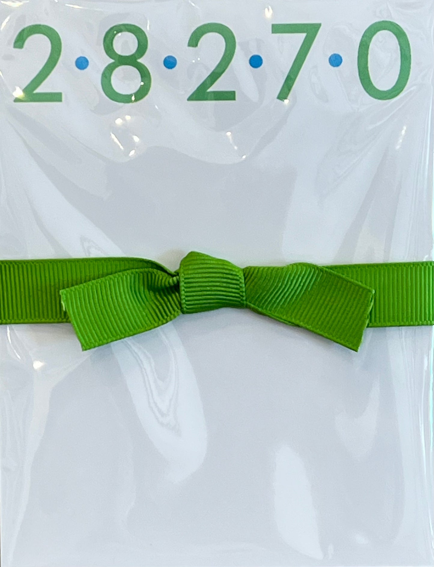 28270 Zip Code Mini Notepad - Green