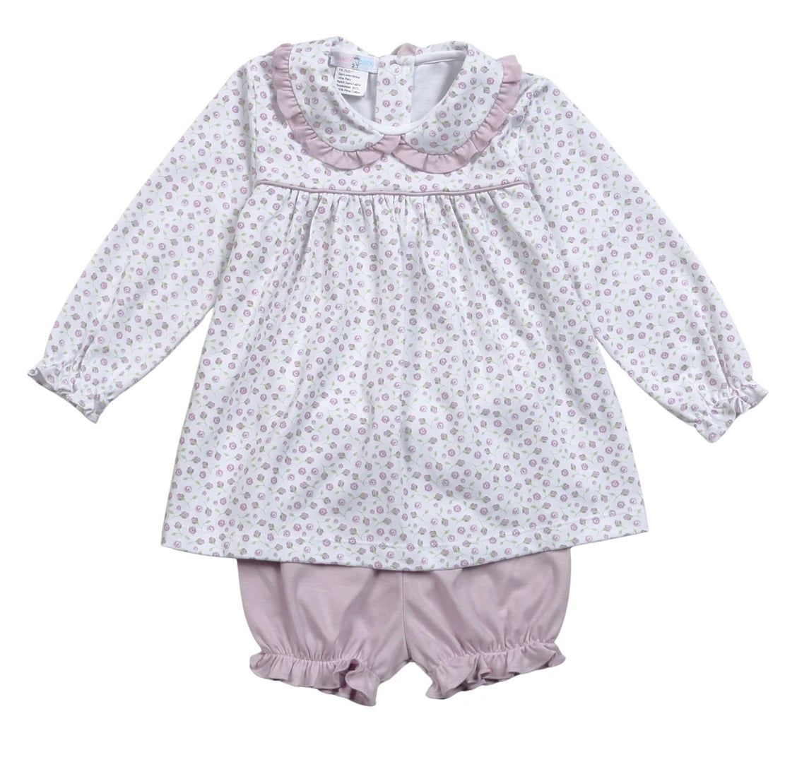 Purple Floral Bloomer Set