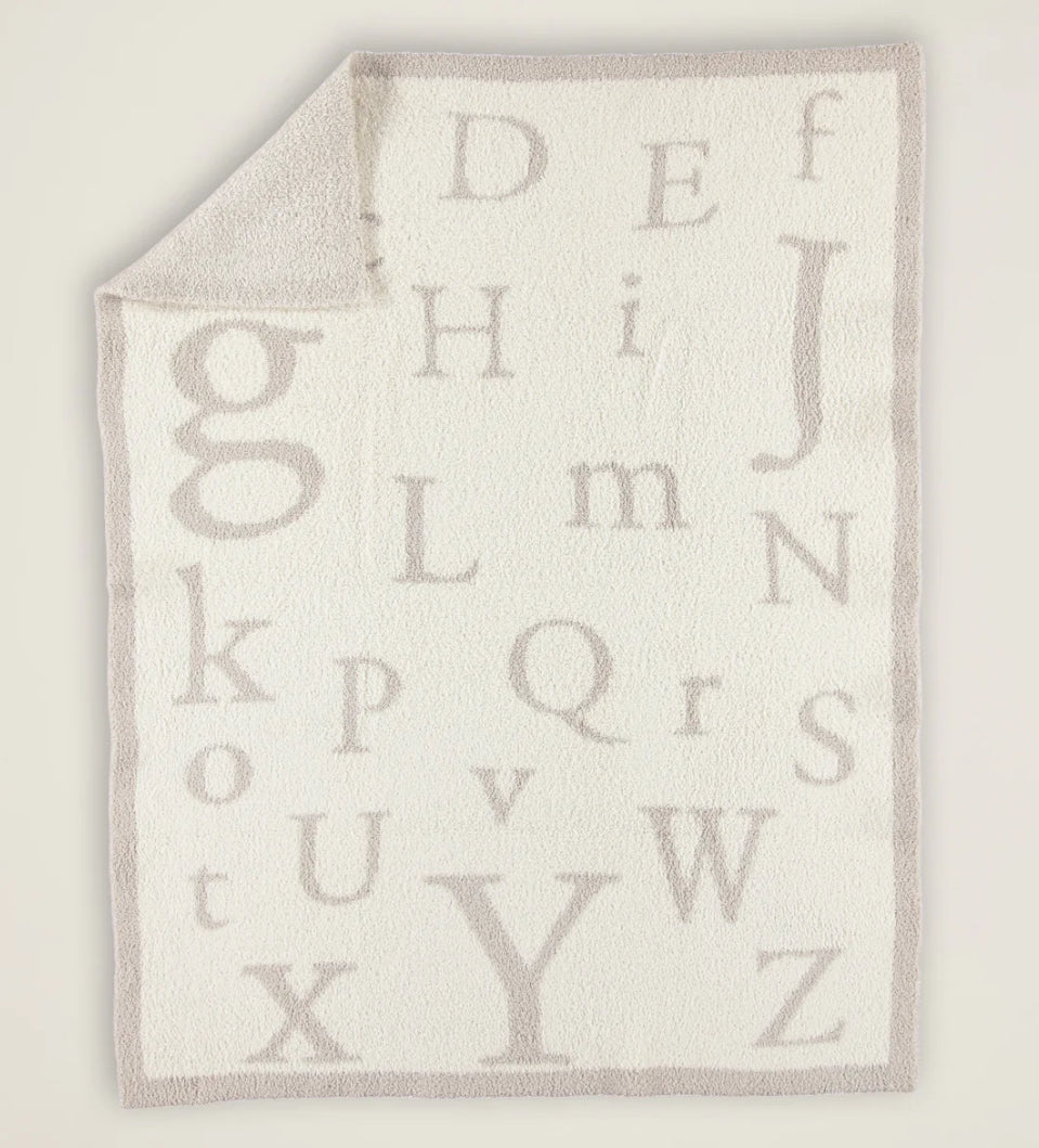 CozyABC Baby Blanket | Stone/Cream