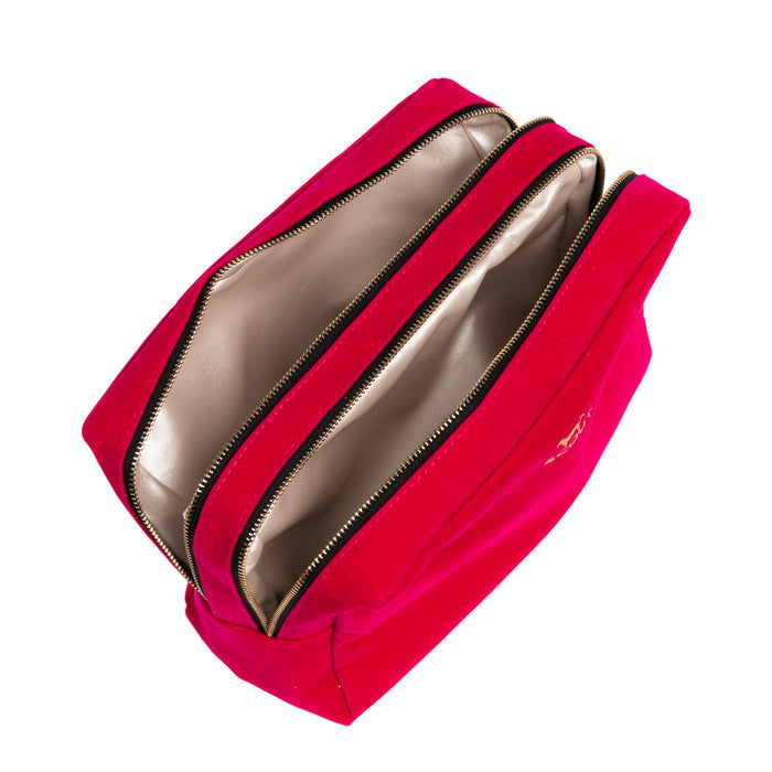 2-Way Toiletry Bag | Pink Velvet