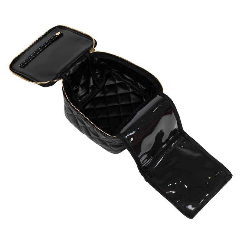 Hidden Gem Jewelry Case | Black Quilted