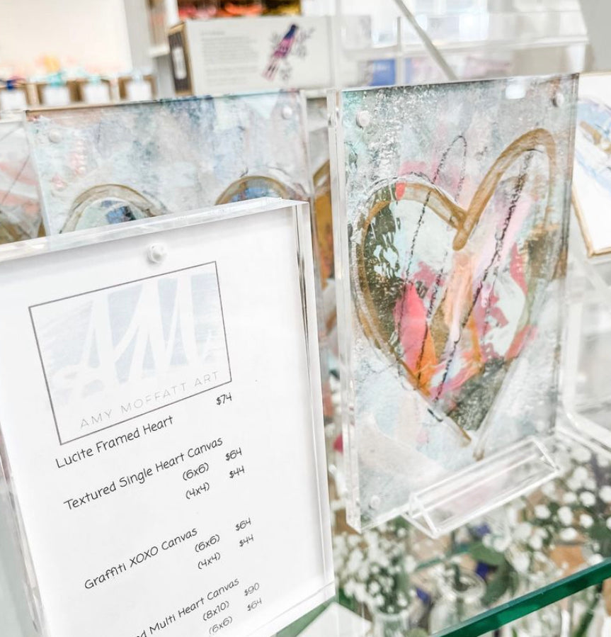 Lucite Framed Heart