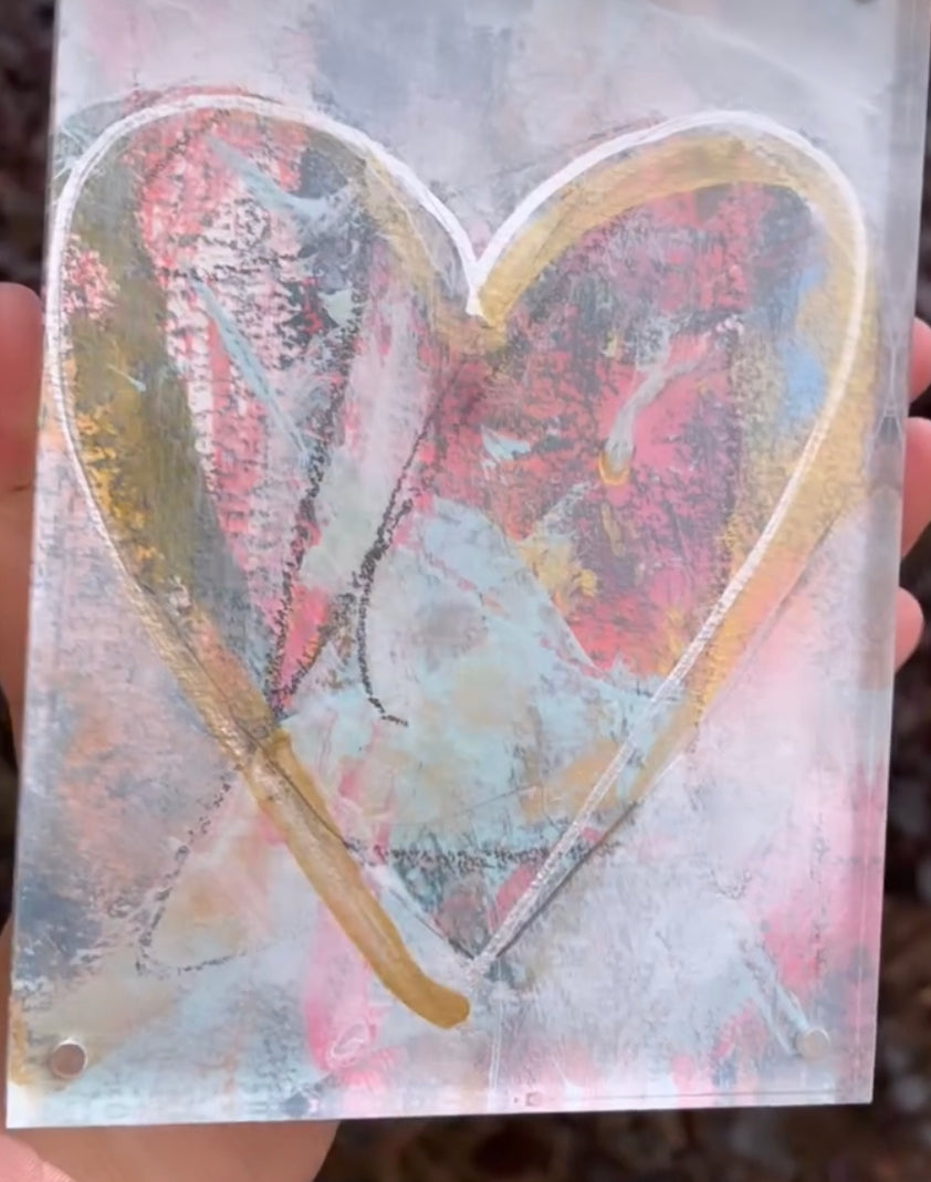 Lucite Framed Heart