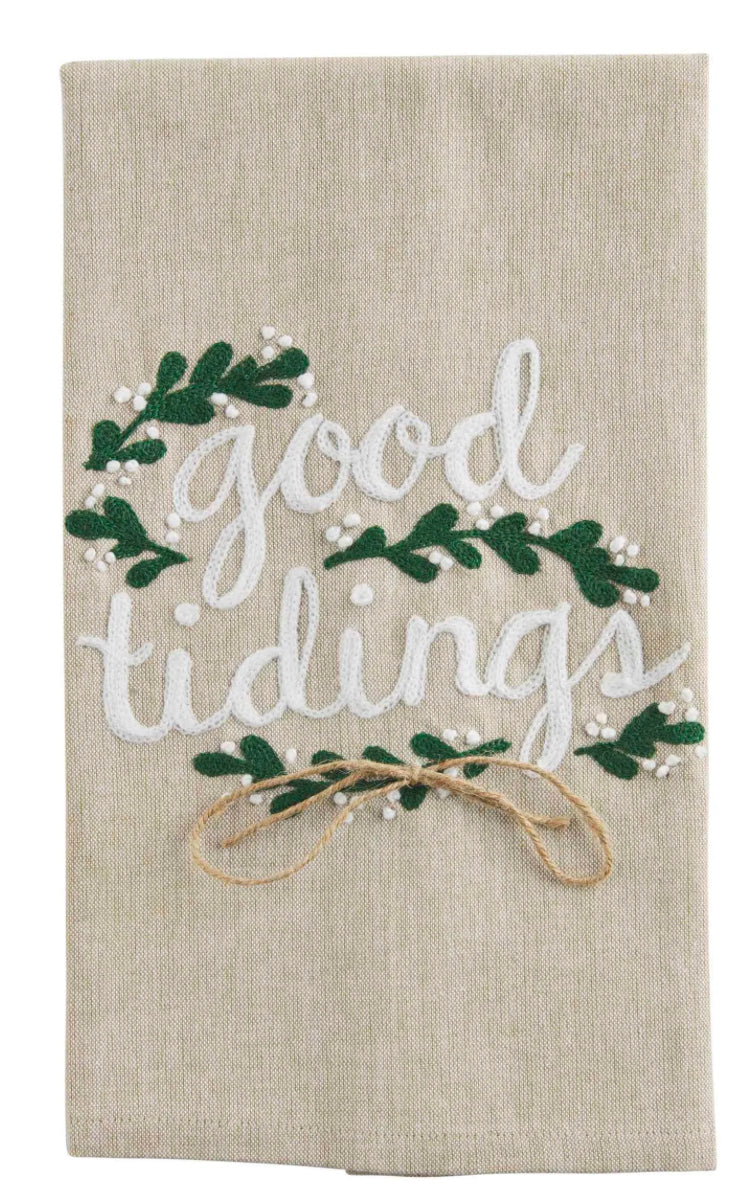Good Tiding Embroidered Towel