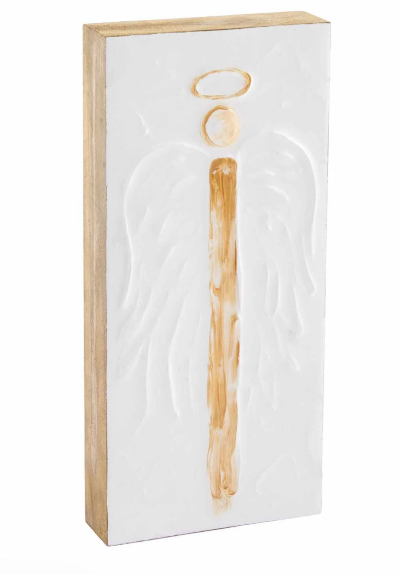 Tall Angel Block Plaque