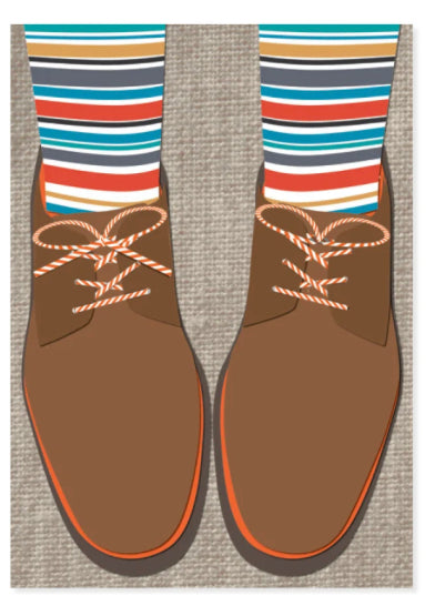 Two Shoes With Laces Card Card