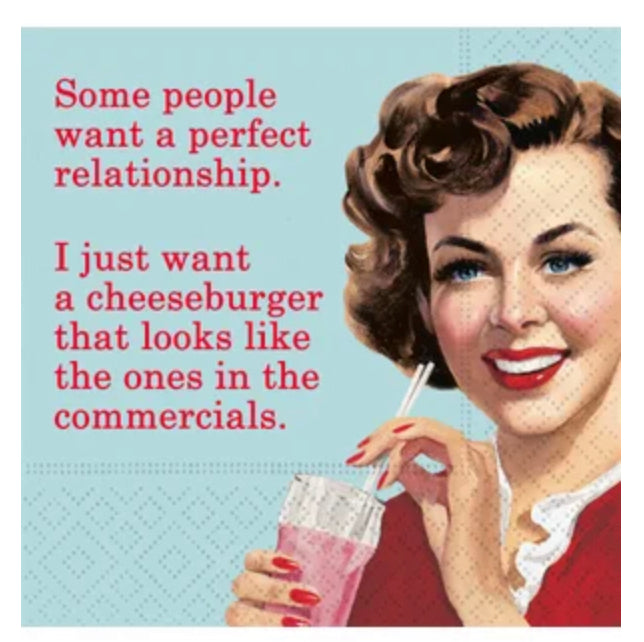 Cocktail Napkins - Want A Cheeseburger