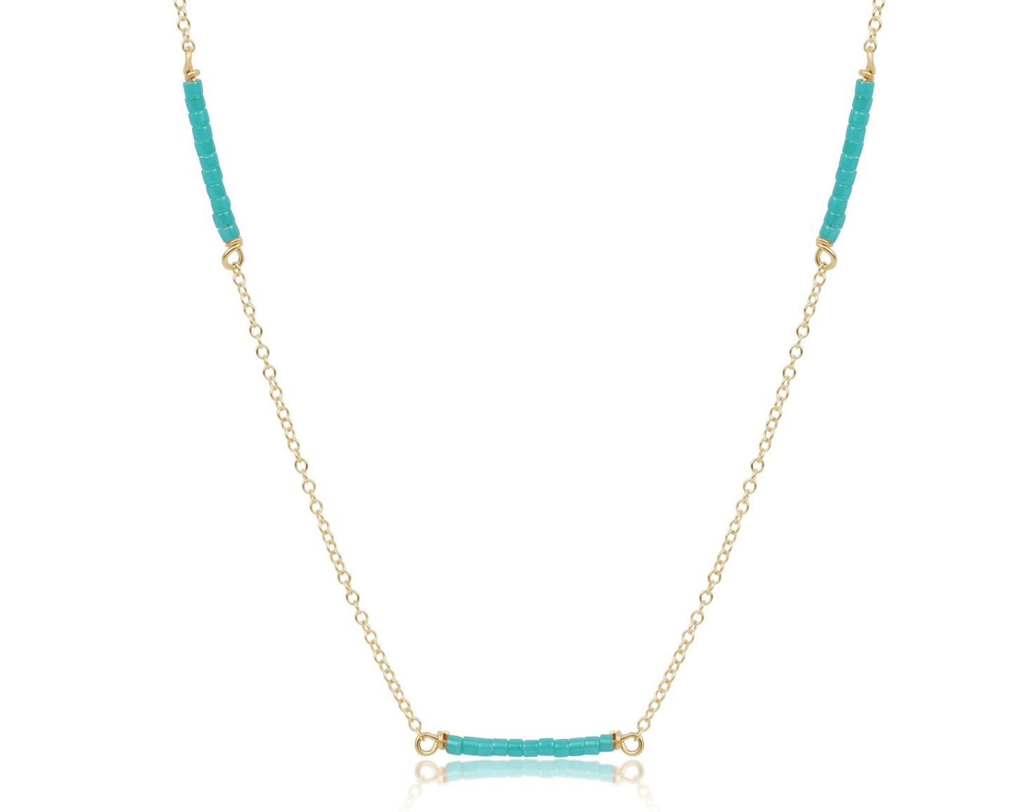 15" Choker Simplicity Chain Gold | Hope Bliss | Turquoise