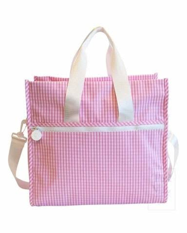 Pink Gingham First Class Tote