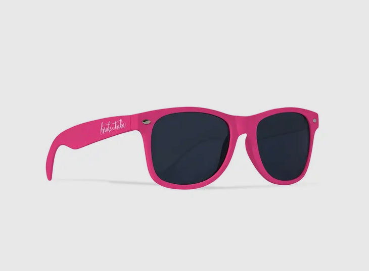 Neon Pink Bride Tribe Sunglasses