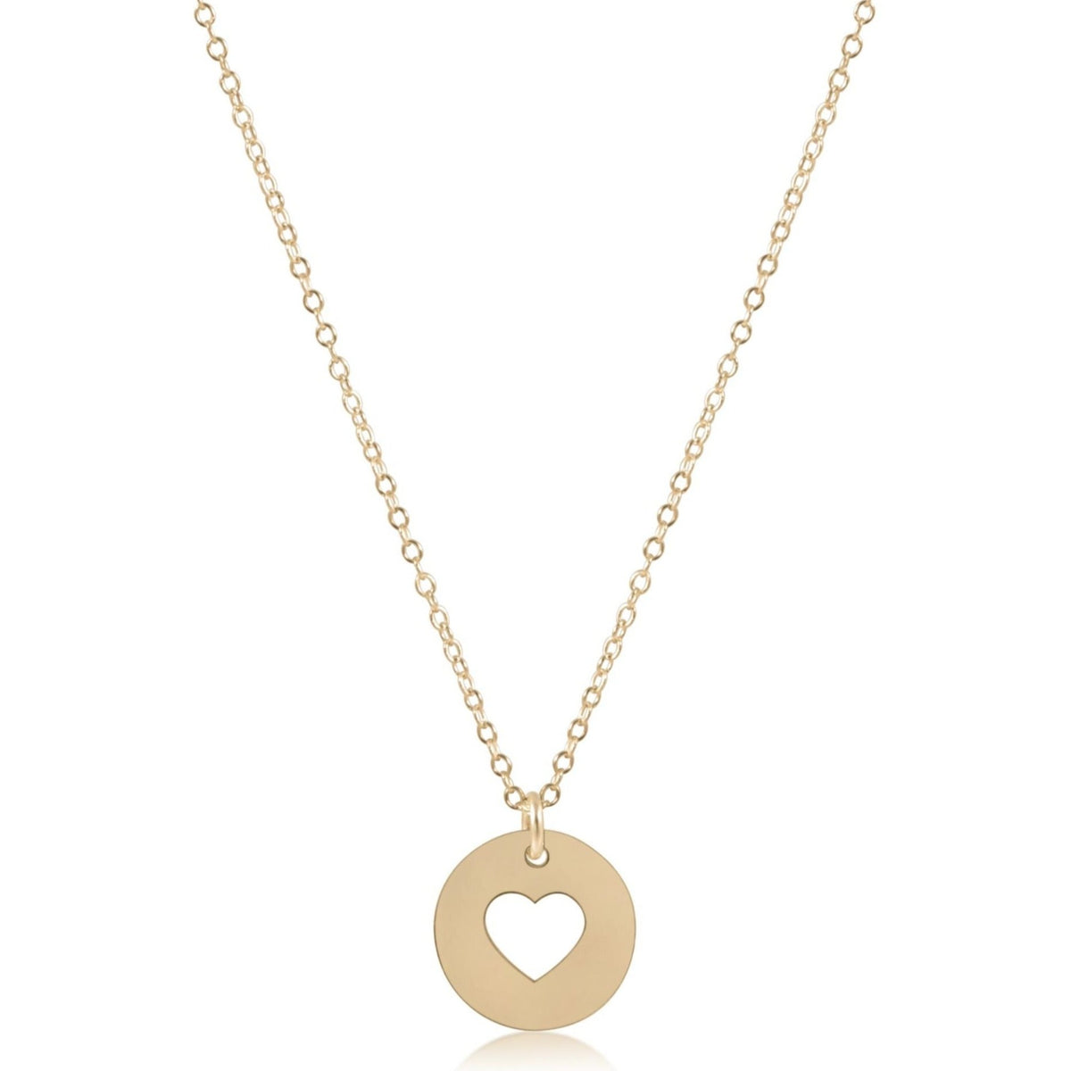 16" Necklace Gold | Love Gold Disc