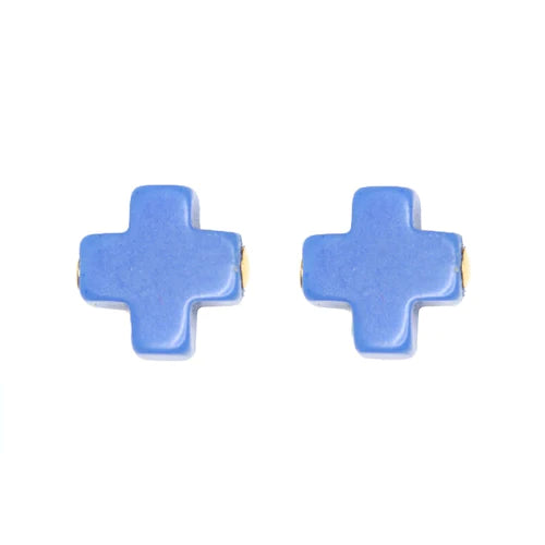 Signature Cross Stud | Cobalt