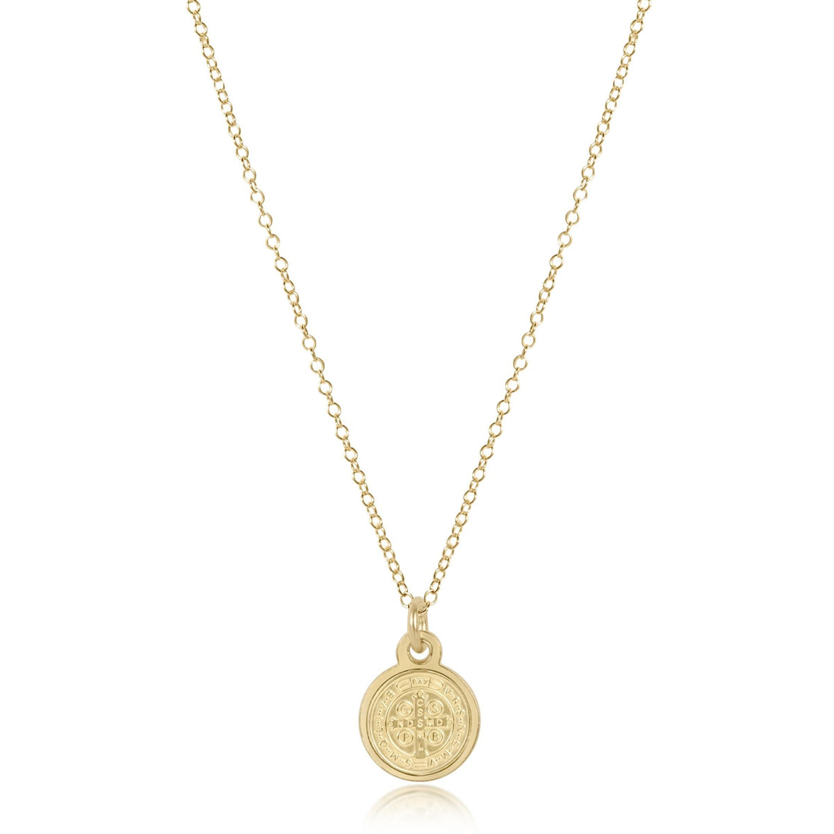 16" Necklace Gold | Blessing Small Gold Disc