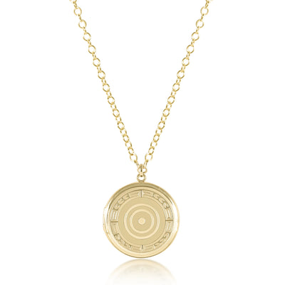 18" Necklace Gold | Cherish Large Gold Locket