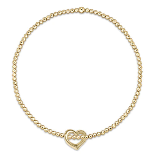egirl Classic Gold 2mm Bead Bracelet | Love Small Gold Charm