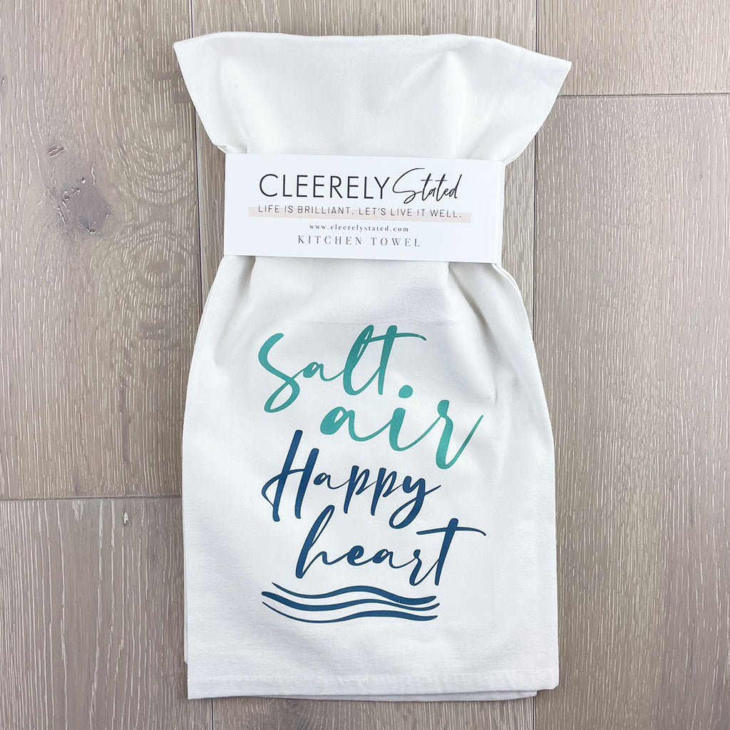 Salt Air, Happy Heart Kitchen Towel