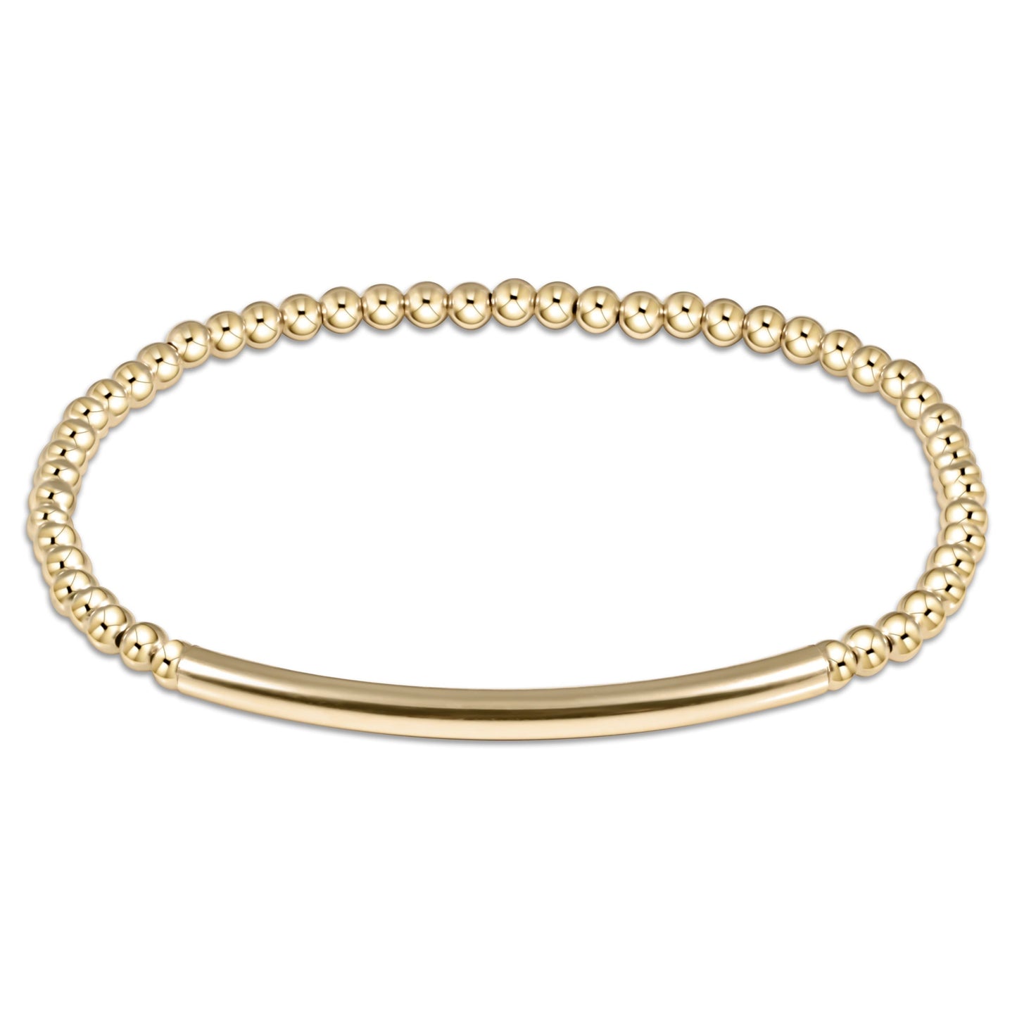 Extends | Bliss Bar Smooth 3mm Bead Bracelet | Gold