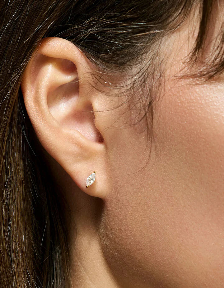 Sparkly Clover Stud Earrings Set Crystal