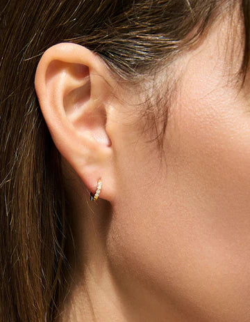 Sunrise Hoop Earrings 9mm Crystal