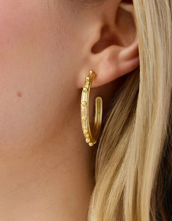 Mercer House Skinny Hoop Earrings Gold