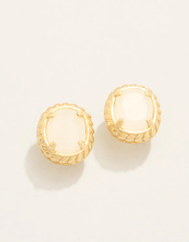 Karina Stud Earrings White