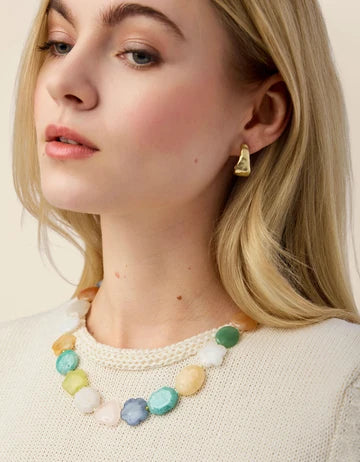 Flagler Stone Necklace 18” Multi