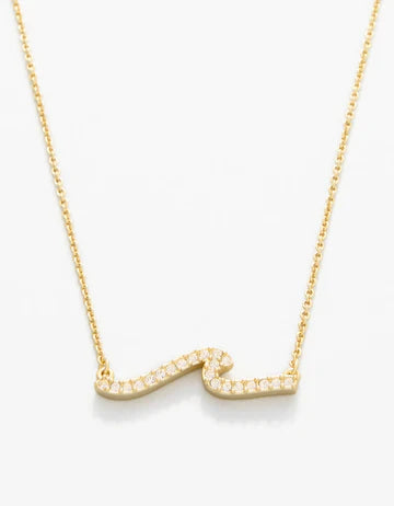 SLV Necklace 18” Hope Floats/Wave Gold