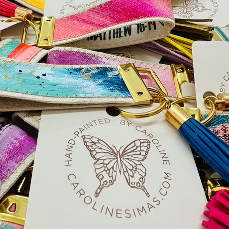 Hand-Painted Scripture Keychains