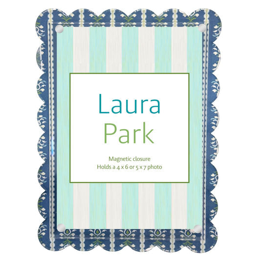 Acrylic Picture Frame | Rosemary Stripe Indigo