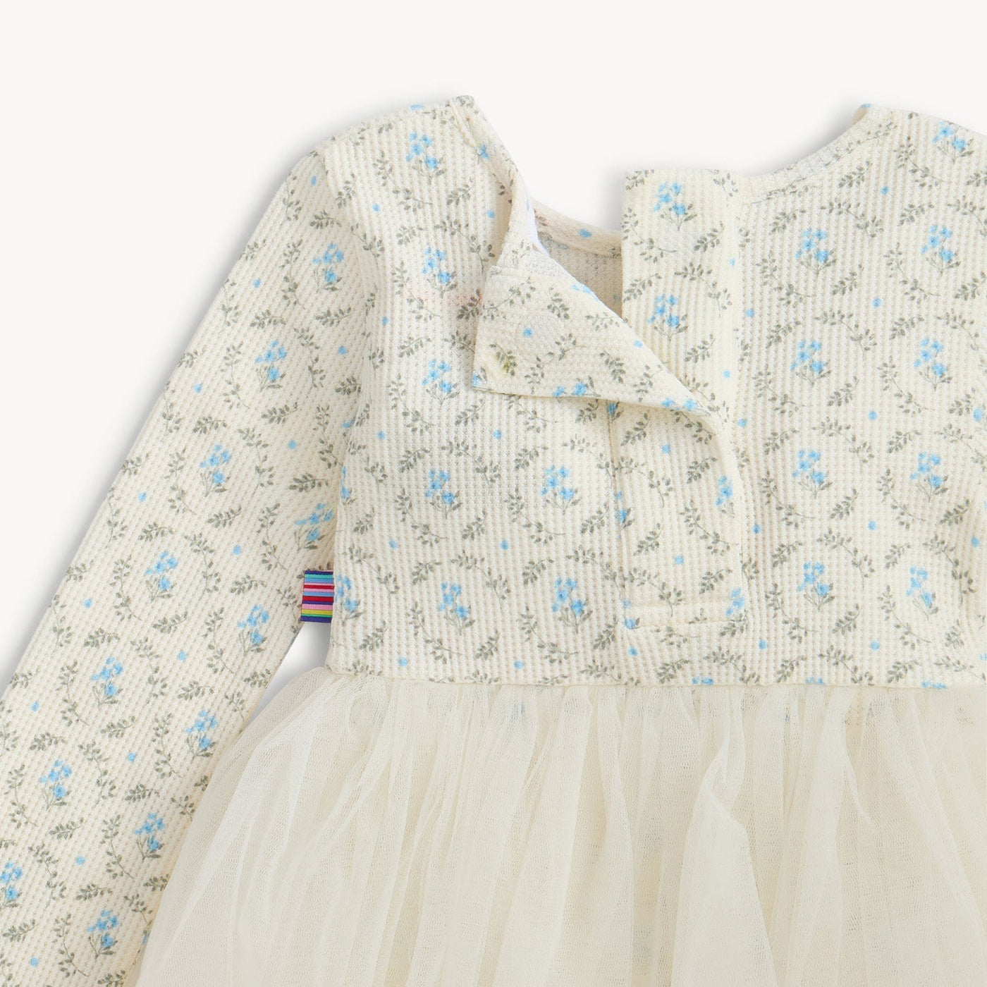 Magnetic Me Waffle Long Sleeve Dress w/Tulle Skirt | Eloise