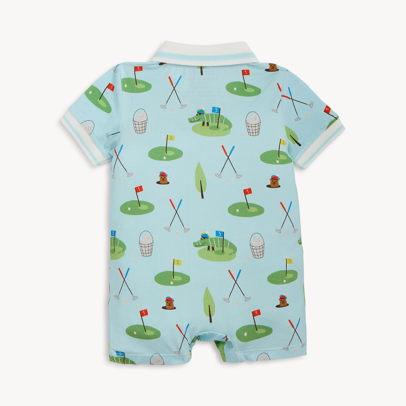 Magnetic Me Short Sleeve Polo Romper | Gopher It