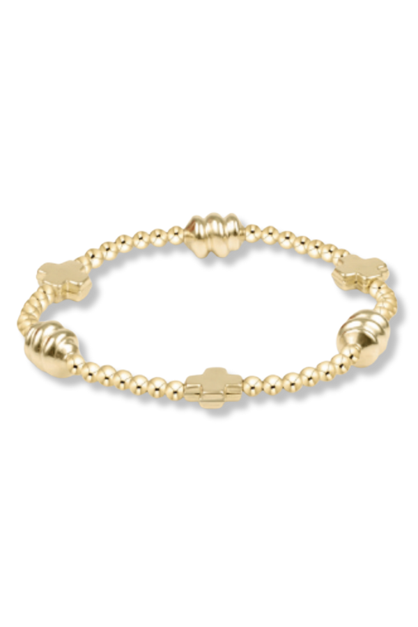 Signature Cross Admire 3mm Bead Bracelet | Gold