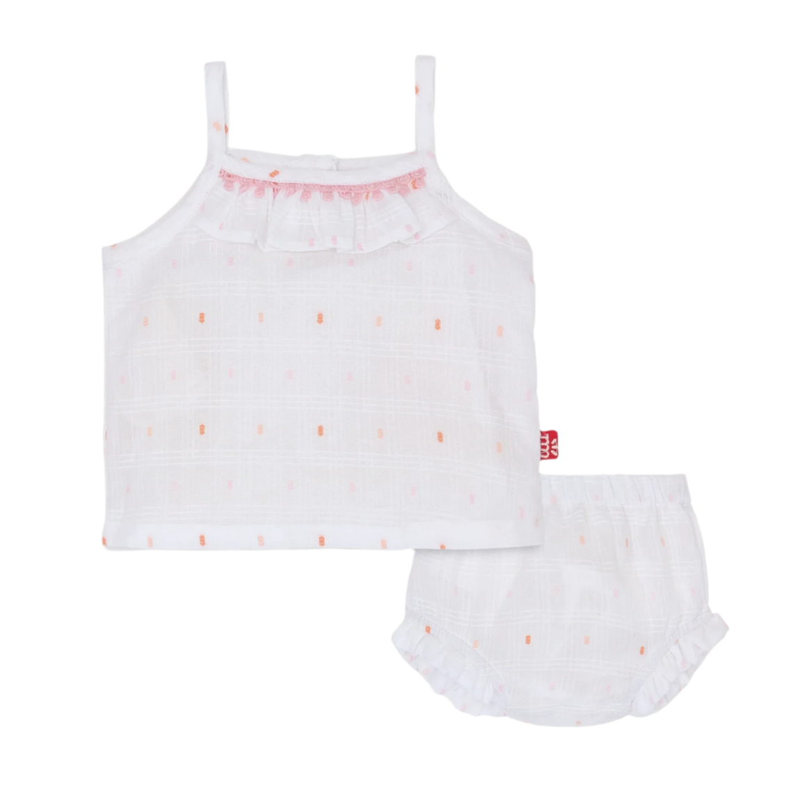 Magnetic Me Cotton Tank & Bloomer | White