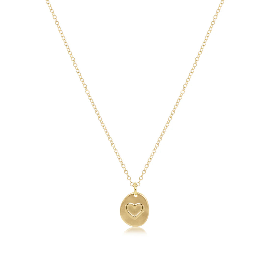16" Necklace Gold | Inspire Love Small Gold Charm