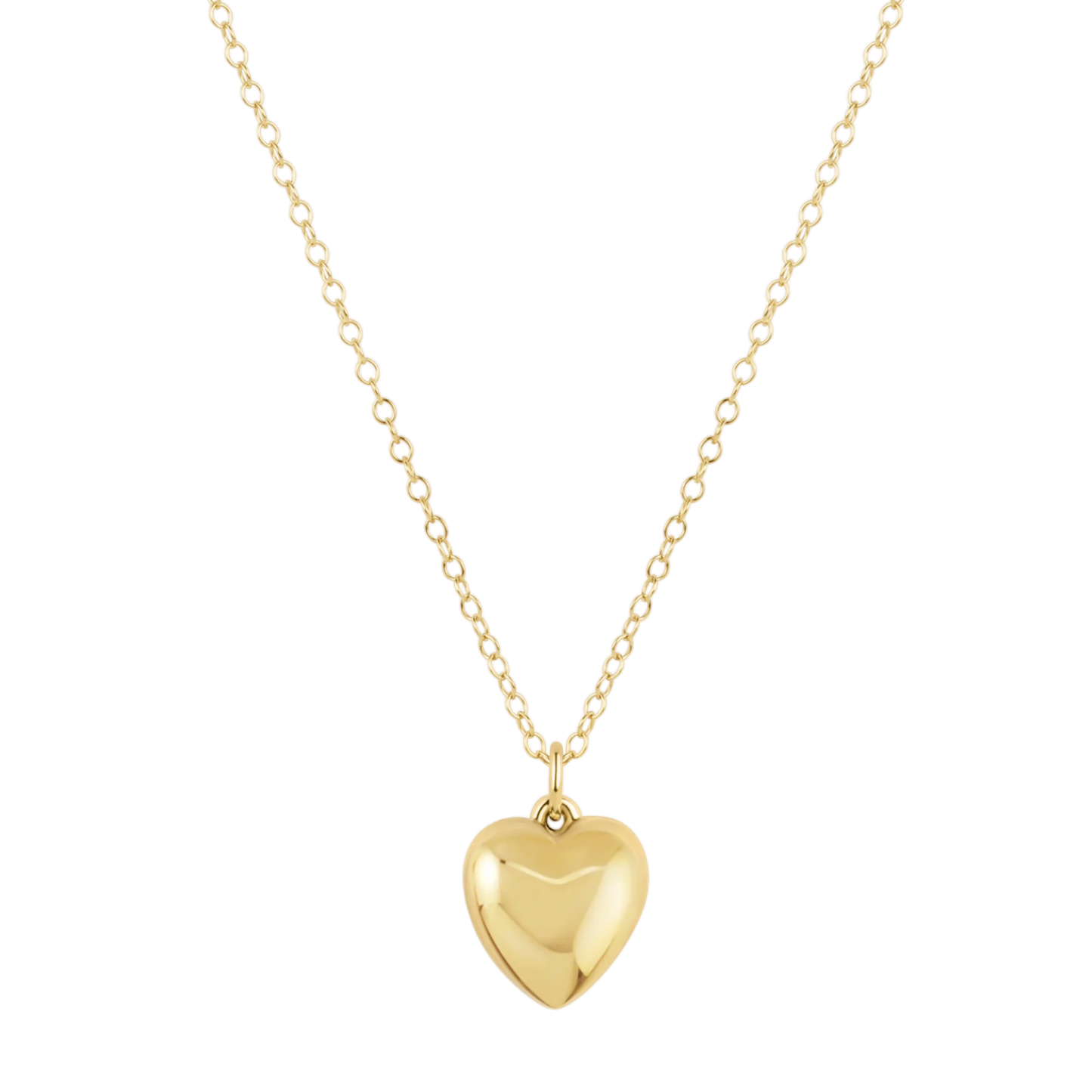 16" Necklace Gold | Love Plush Gold Charm