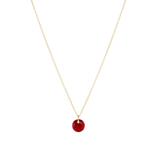 16" Necklace Gold | Reflection Small Charm | 01