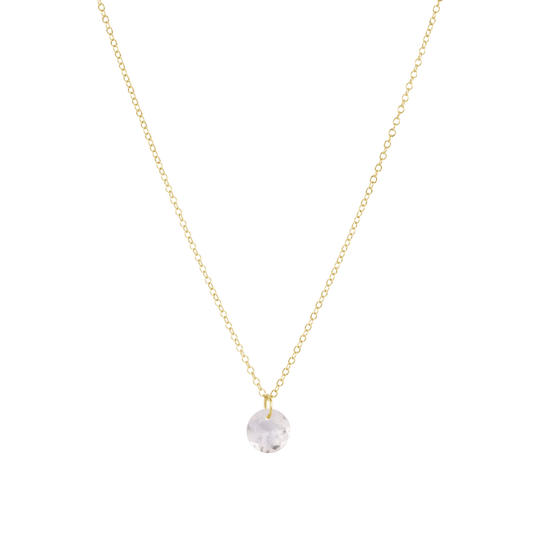 16" Necklace Gold | Reflection Small Charm | 04