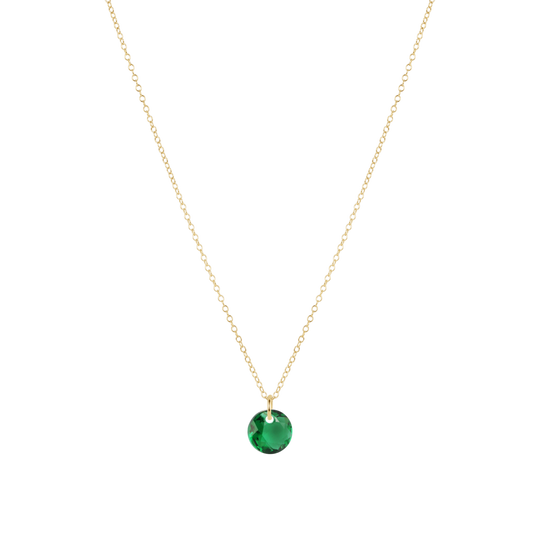 16" Necklace Gold | Reflection Small Charm | 05