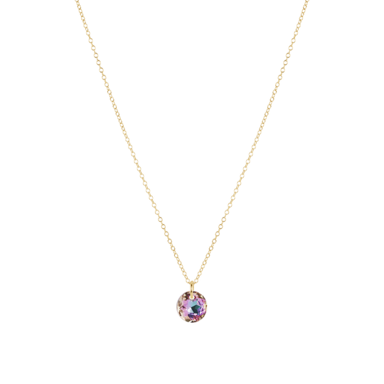 16" Necklace Gold | Reflection Small Charm | 06