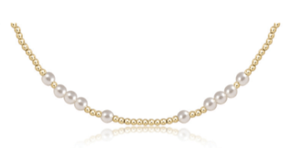 17" Choker | Hope Unwritten 4mm | Pearl