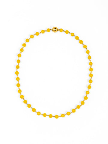 Glass Bead Magnetic Necklace | Yellow
