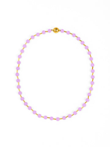 Glass Bead Magnetic Necklace | Lavender