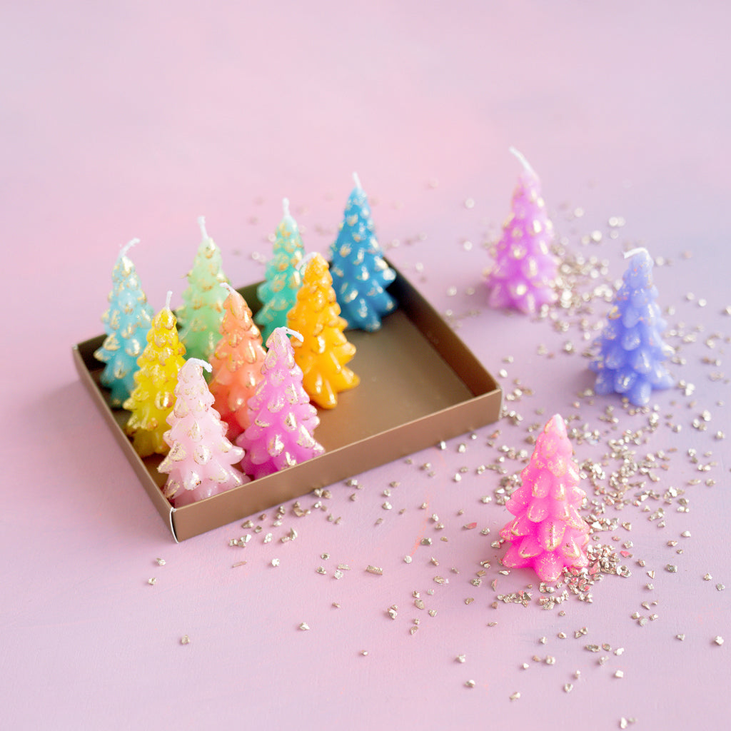 Rainbow Tree T-Light | Boxed Set of 12